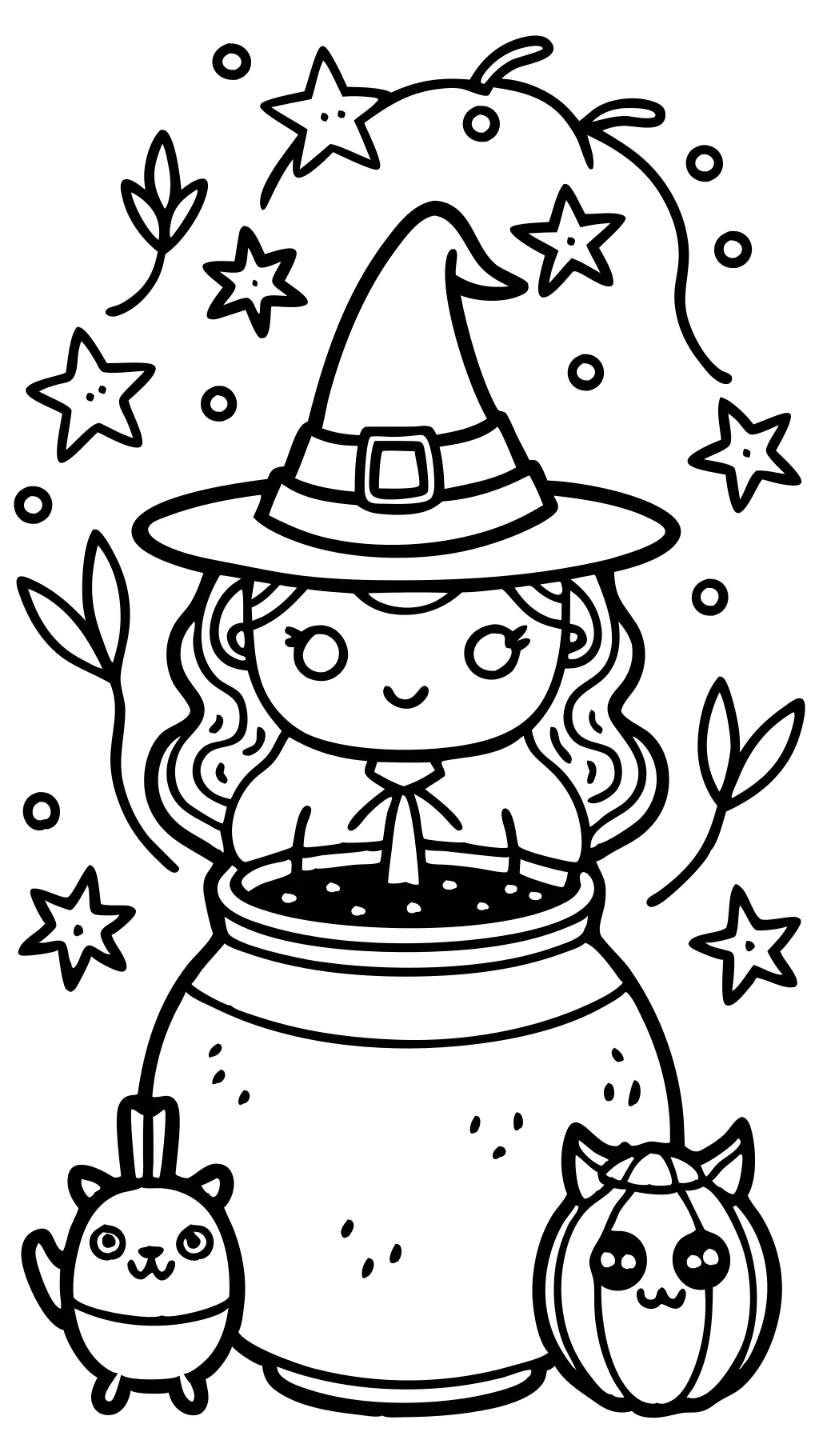 witches coloring page